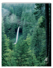 Load image into Gallery viewer, New Leaf Paper Photoreal Journal front cover featuring  photography of Silver Falls State Park in Oregon