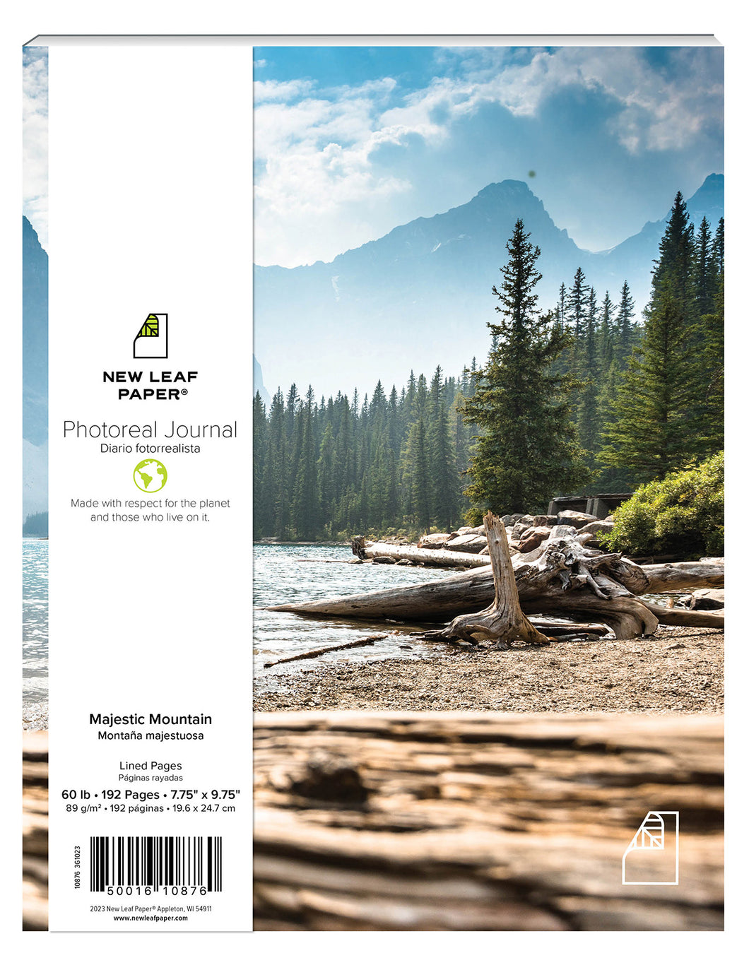 New Leaf Paper front cover of Photoreal Journal featuring photography of Mount Bowlen in Banff National Forest