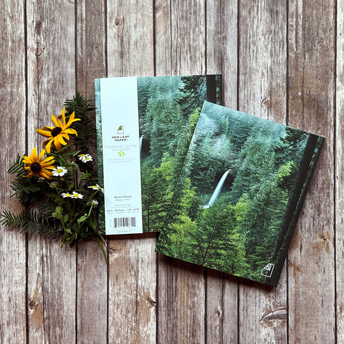 New Leaf Paper stacked Photoreal Journals featuring cover photography of Silver Falls State Park in Oregon