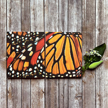 Load image into Gallery viewer, New Leaf Paper front and back covers of Photoreal Journals featuring photography of Monarch butterfly wings
