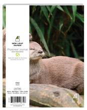Load image into Gallery viewer, New Leaf Paper Photoreal Journal showing front cover photography of otters
